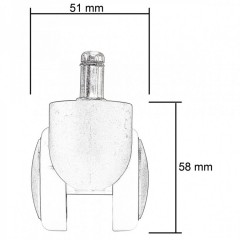 Náhradní kolečka pro kancelářské židle racing 5 kusů č.3
