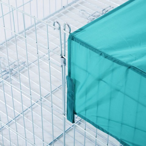 Kovový výběh pro králíky, morčata a jiné hlodavce 144 x 112 x 60 cm č.5