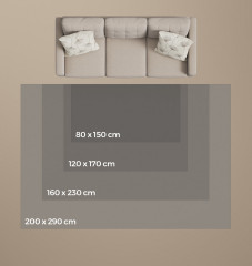Protiskluzový koberec 120 x 170 cm | šedý č.3