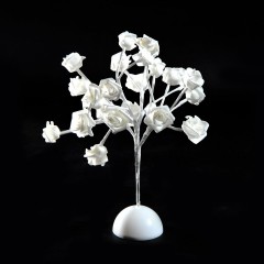 Dekorační svítící LED růže 40 cm, teplá bílá č.3