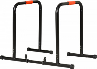 HOMCOM Dip Bar Fitness Push Up Dip Station Nastavitelný fitness multifunkční ocelový černý 94/102 x 62 x 73 cm č.1