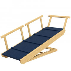 Skládací rampa pro psy s odnímatelným zábradlím | 85x40x78,5 cm č.2