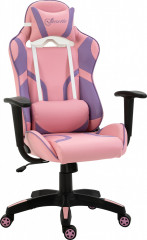 Ergonomická židle 69x56x125,5 cm | růžová a fialová