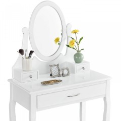 Originální vintage toaletní stolek se zrcadlem Lena | bílý č.3