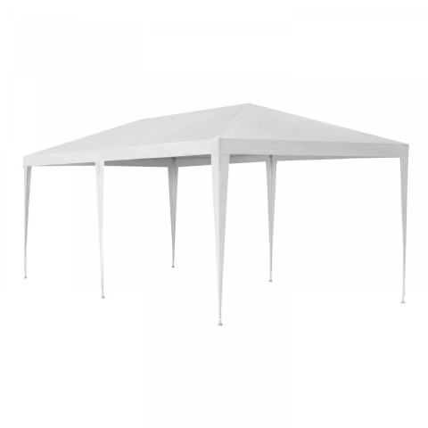 Zahradní párty stan 6 x 3 m s 6 bočnicemi | bílý č.4