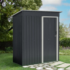 Zahradní domek se základnou S a pultovou střechou 161x86x181/164 cm | antracit