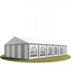 Párty stan Premium 6 x 12 m | šedo-bílý č.1