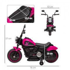 Dětská elektrická motorka | růžová + černá č.3