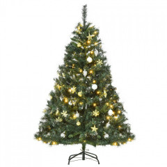 Umělý vánoční stromek s LED osvětlením a ozdobami Ø95 x 150 cm | zelený č.3
