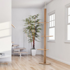 Škrabadlo pro kočky 43x27x228-260 cm | světle hnědé č.1