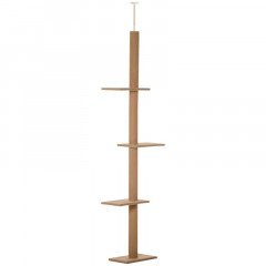 Škrabadlo pro kočky 43x27x228-260 cm | světle hnědé č.3