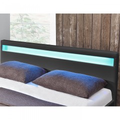 Čalouněná postel Paris s LED osvětlením 140 x 200 cm | tmavě šedá č.3