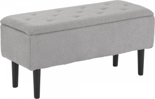 Lavice s úložným prostorem 95 x 38 x 45 cm | šedá č.1