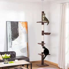 Škrabadlo pro kočky 40 x 34 x 230-260 cm | hnědé č.1