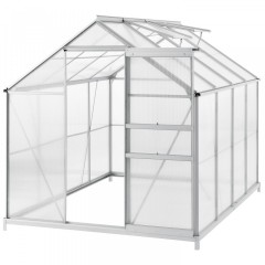 Hliníkový polykarbonátový skleník 190 x 250 x 195 cm