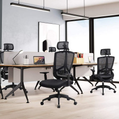 Ergonomická kancelářská židle s bederní opěrkou | černá