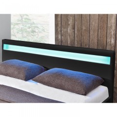 Čalouněná postel Paris s LED osvětlením 180 x 200 cm | černá č.3