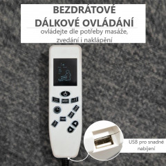 Masážní televizní křeslo Ella | krémově bílé č.2