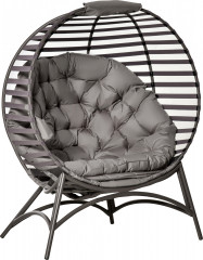 Oválné lounge křeslo 118x75x139cm | pískově hnědé č.1
