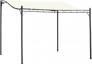 Pergola s kovovým přístřeškem 297x297 cm | krémová č.1