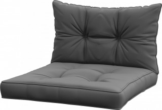 Sada 2 polštářů na zahradní židle 60x40x10 cm | tmavě šedé č.1