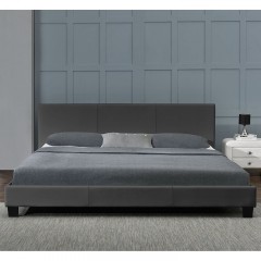 Čalouněná postel Barcelona 140 x 200 cm | tmavě šedá č.2