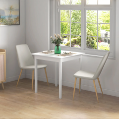 Čtvercový jídelní stůl pro 2 osoby 75x75x76 cm | bílá č.1