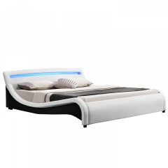 Čalouněná postel Malaga s LED osvětlením 180 x 200 cm | bílá č.3