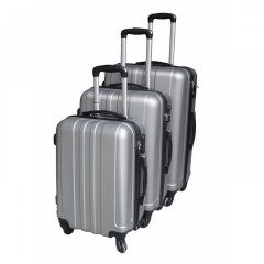 Sada 3 cestovních kufrů | stříbrná č.1