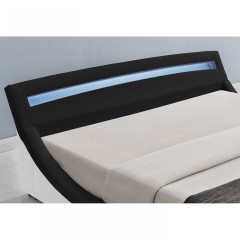 Čalouněná postel Malaga s LED osvětlením 180 x 200 cm | černá č.2