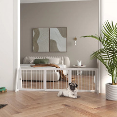 Volně stojící zábrana pro psy 71-190 x 56 cm | bílá č.1