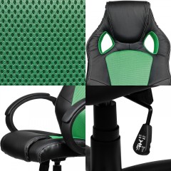 Kancelářská židle Racing design 2 | zeleno-černá č.2