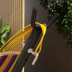 Rám na houpací síť 285 x 125 x 110 cm | černý č.2