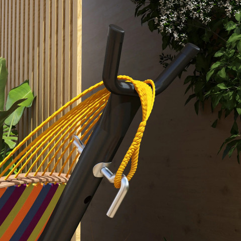 Rám na houpací síť 285 x 125 x 110 cm | černý č.2