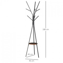 Věšák na oblečení kovový 180 cm | černý č.2