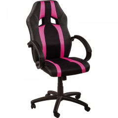 Kancelářská židle GS Series | růžovo-černá s pruhy č.1