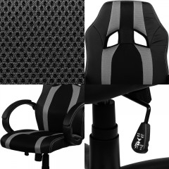 Kancelářská židle GS Series | oranžovo-černá s pruhy č.2