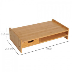 Stojan na monitor 49x25,5x11,5 cm | přírodní č.3