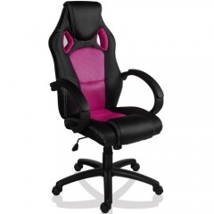 Kancelářská židle Racing design | růžovo-černá
