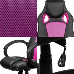 Kancelářská židle Racing design | růžovo-černá č.2