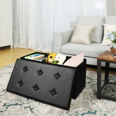 Lavice s úložným prostorem 76 x 38 x 38 cm | Černá č.1