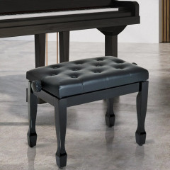 Stolička ke klavíru 64x35x45-55 cm | černá