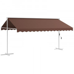 Volně stojící markýza - 4,5 x 3,4 m | kávová č.1