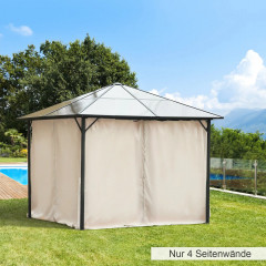 4 bočnice pro altán 3x3 m 302x205 cm | béžové č.1