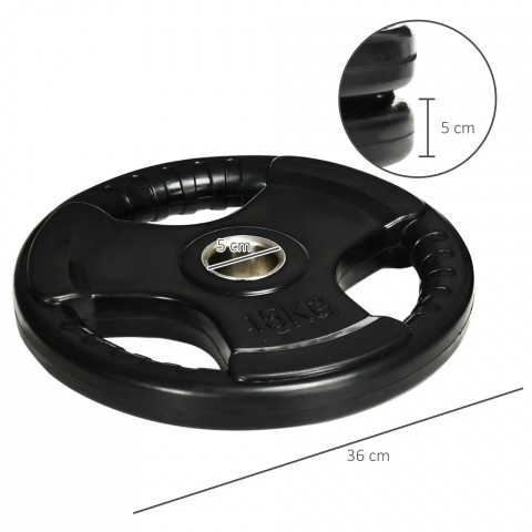 Zátěžové talíře 2x15 kg | černá č.6