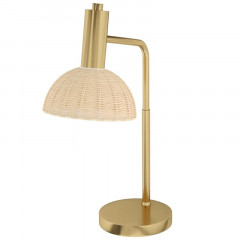 Stolní LED lampička | bronzová a přírodní