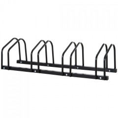 Ocelový stojan pro 4 jízdní kola 110x3x27 cm | černý