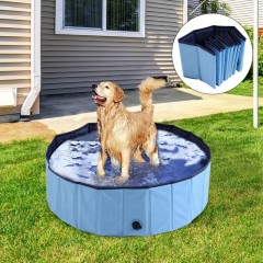Skládací bazén pro psa 100 x 30 cm | modrý č.1