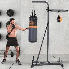 Stojan na boxovací pytel 2 v 1 s boxovacím pytlem | černá č.1