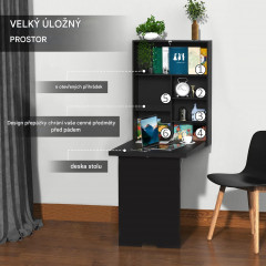 Skládací psací stůl 60x94,5x147cm | černý č.1
